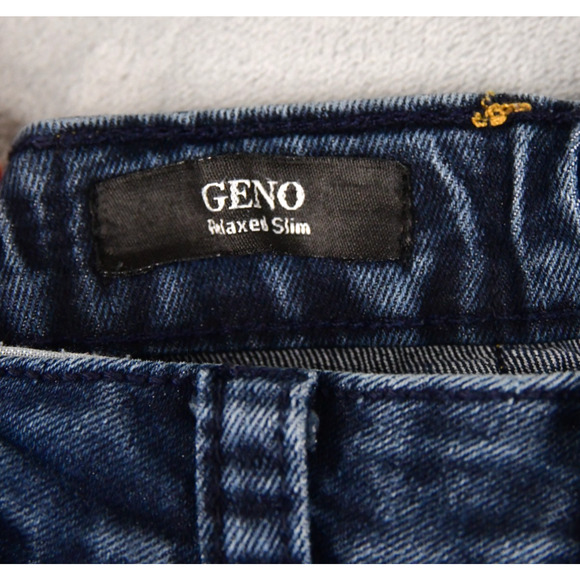 True Religion Geno Slim Jeans Women's Sz 12 (23x26) Elastic Waist Distressed - Picture 2 of 11